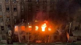Cairo Telecommunication Building Fire - Egypt
