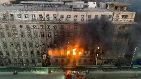 Cairo Telecommunication Building Fire - Egypt