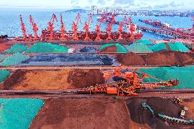 Iron Ore Import at Qingdao Port