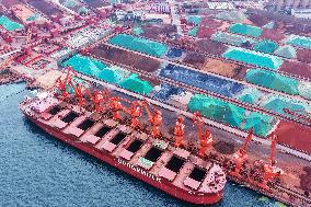 Iron Ore Import at Qingdao Port