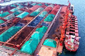 Iron Ore Import at Qingdao Port
