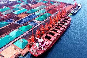 Iron Ore Import at Qingdao Port