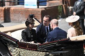 Emmanuel And Brigitte Macron Attend Welcoming Ceremony in Windsor