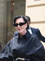 Kris Jenner Exits Hermes Boutique - Paris