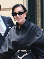 Kris Jenner Exits Hermes Boutique - Paris