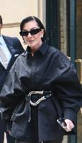 Kris Jenner Exits Hermes Boutique - Paris