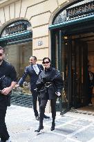 Kris Jenner Exits Hermes Boutique - Paris