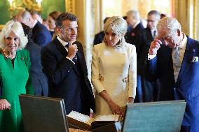 French President Visits the Royal Collection Exhibition - Windsor