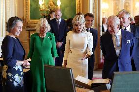 French President Visits the Royal Collection Exhibition - Windsor