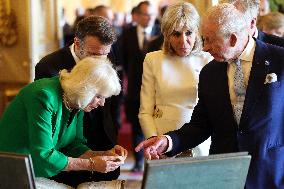 French President Visits the Royal Collection Exhibition - Windsor