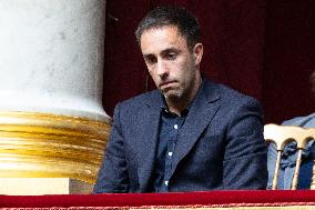 Romain Marleix attends the tribute to late MP Olivier Marleix at the National Assembly - Paris RL