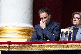 Romain Marleix attends the tribute to late MP Olivier Marleix at the National Assembly - Paris RL