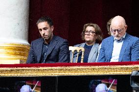 Romain Marleix attends the tribute to late MP Olivier Marleix at the National Assembly - Paris RL