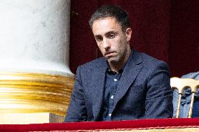 Romain Marleix attends the tribute to late MP Olivier Marleix at the National Assembly - Paris RL