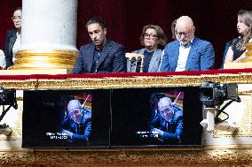 Romain Marleix attends the tribute to late MP Olivier Marleix at the National Assembly - Paris RL
