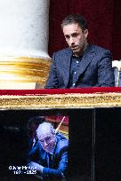 Romain Marleix attends the tribute to late MP Olivier Marleix at the National Assembly - Paris RL