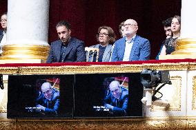 Romain Marleix attends the tribute to late MP Olivier Marleix at the National Assembly - Paris RL