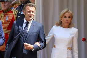 Emmanuel Macron Leaves Windsor Castle - UK