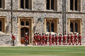 Emmanuel Macron Leaves Windsor Castle - UK