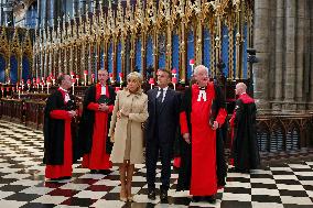 French President Visits Westminster Abbey - London
