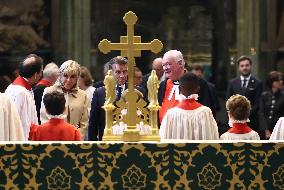 French President Visits Westminster Abbey - London