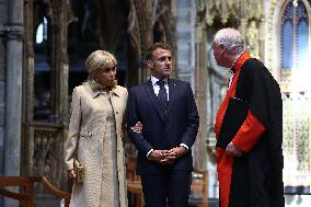 French President Visits Westminster Abbey - London