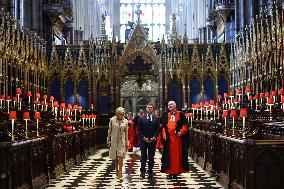 French President Visits Westminster Abbey - London