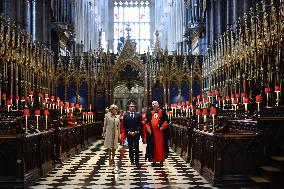 French President Visits Westminster Abbey - London