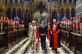 French President Visits Westminster Abbey - London