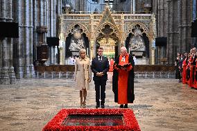 French President Visits Westminster Abbey - London