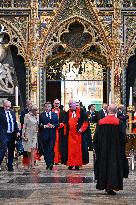 French President Visits Westminster Abbey - London