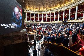 Tribute to late MP Olivier Marleix at the National Assembly - Paris RL