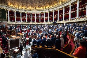 Tribute to late MP Olivier Marleix at the National Assembly - Paris RL