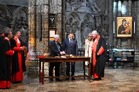 French President Visits Westminster Abbey - London