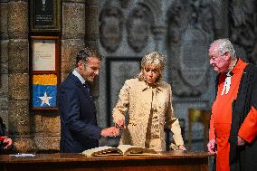 French President Visits Westminster Abbey - London