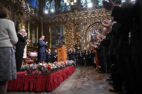 Macron Delivers A Speech In Front Of Parliamentarians - London