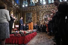 Macron Delivers A Speech In Front Of Parliamentarians - London