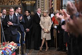 Macron Delivers A Speech In Front Of Parliamentarians - London