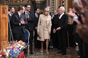 Macron Delivers A Speech In Front Of Parliamentarians - London