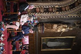 Macron Delivers A Speech In Front Of Parliamentarians - London