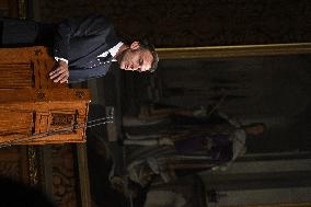 Macron Delivers A Speech In Front Of Parliamentarians - London
