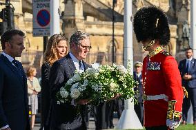 President Macron Pays Tribute to Winston Churchill - UK