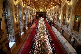 State Banquet At Windsor Castle