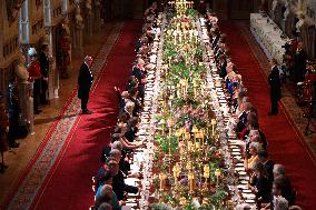 State Banquet At Windsor Castle