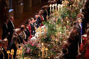 State Banquet At Windsor Castle