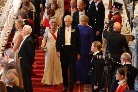 State Banquet At Windsor Castle