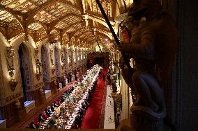 State Banquet At Windsor Castle