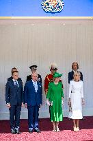 Emmanuel And Brigitte Macron Attend Welcoming Ceremony in Windsor