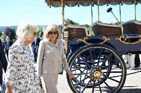 Macron Visits The Windsor Castle Gardens - Berkshire