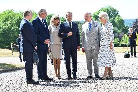 Macron Visits The Windsor Castle Gardens - Berkshire